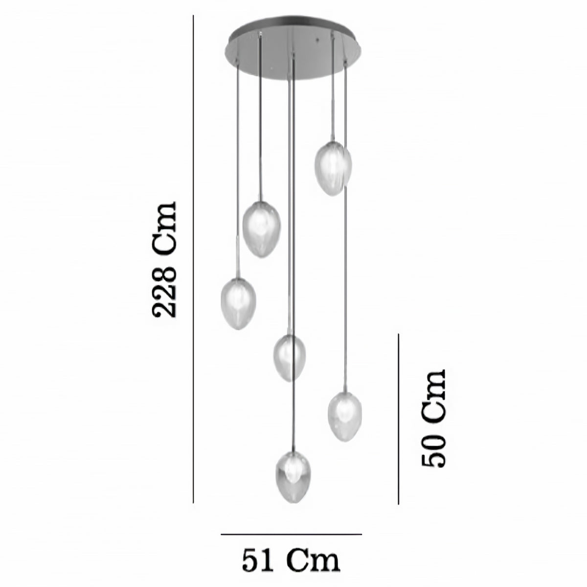 No:263 Sarkıt Avize (6'lı)